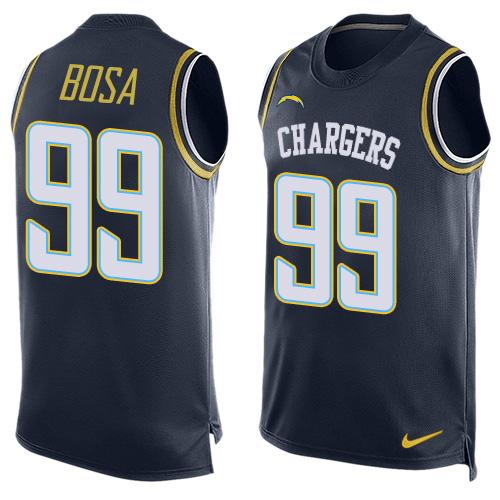Nike Chargers #99 Joey Bosa Navy Blue Team Color Men's Stitched NFL Limited Tank Top Jersey - Click Image to Close